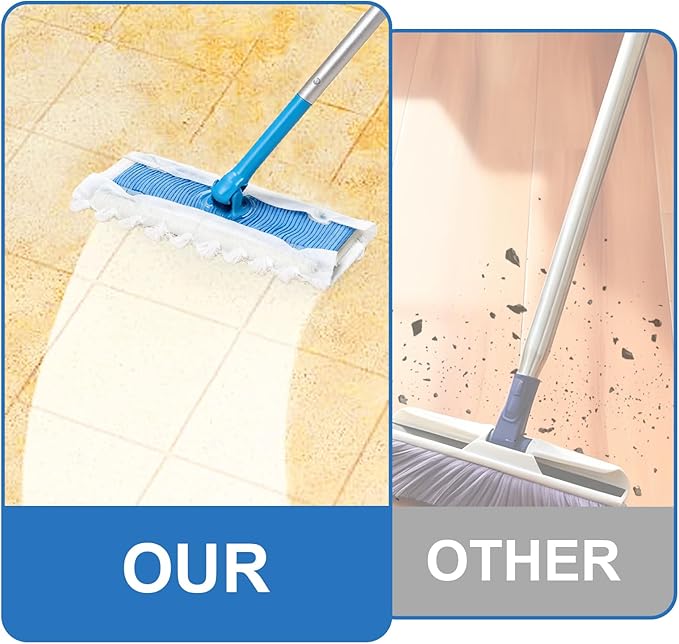 JUUDDENPARTS 100Pcs Heavy Duty Dry Sweeping Cloths Replacement for Swiffer Mop, Microfiber Duster Mop Pad Refills, Disposable for Hardwood and Multi-Surface Cleaning