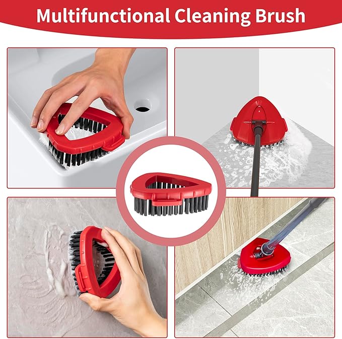 Spin Mop Replace Head Base Scrub Brush Head Replacement for O Ceda RinseClean 2 Tank System (2 Pack)
