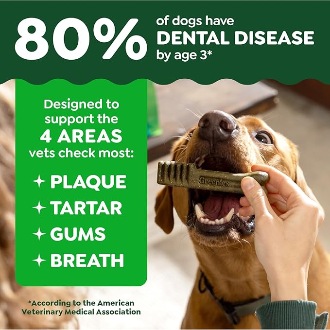Greenies Veterinarian-Recommended Adult Natural Dental Dog Treats Petite Size, Original Flavor, (4) 30 ct Packs (120 Treats)