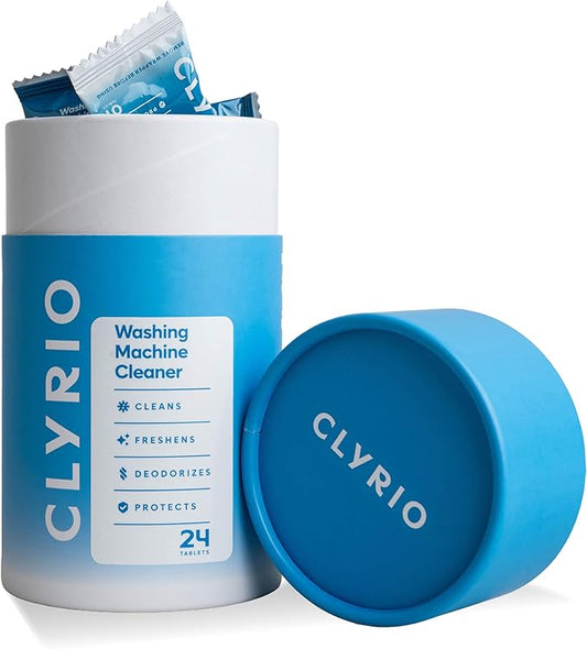 Clyrio Washing Machine Cleaner Tablets - Concentrated, Multi Purpose, Septic Safe - 24 Tablets
