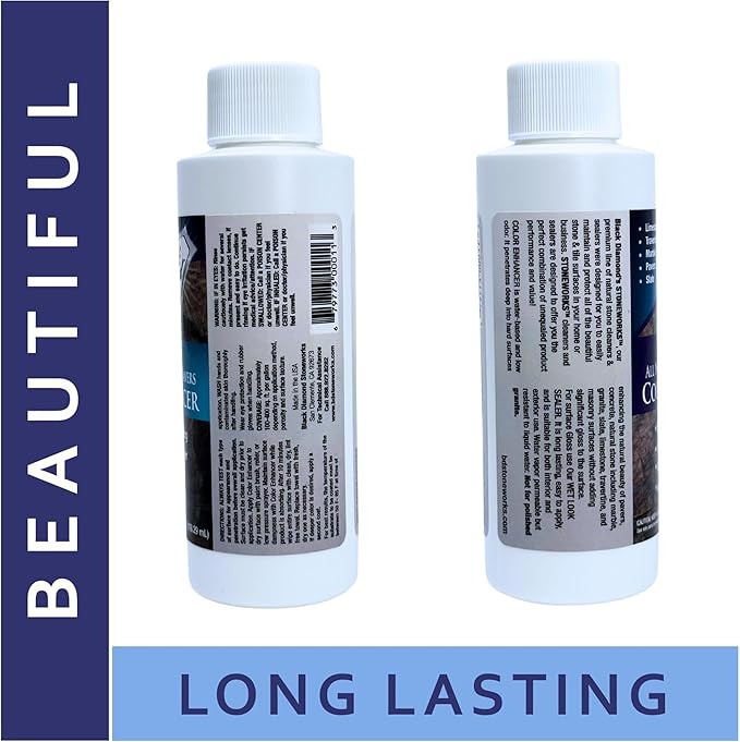 Color Enhancer Sealer for All-Natural Stone and Pavers. Marble, Travertine, Limestone, Granite, Slate, Concrete, Grout, Brick, Block. (Trial)