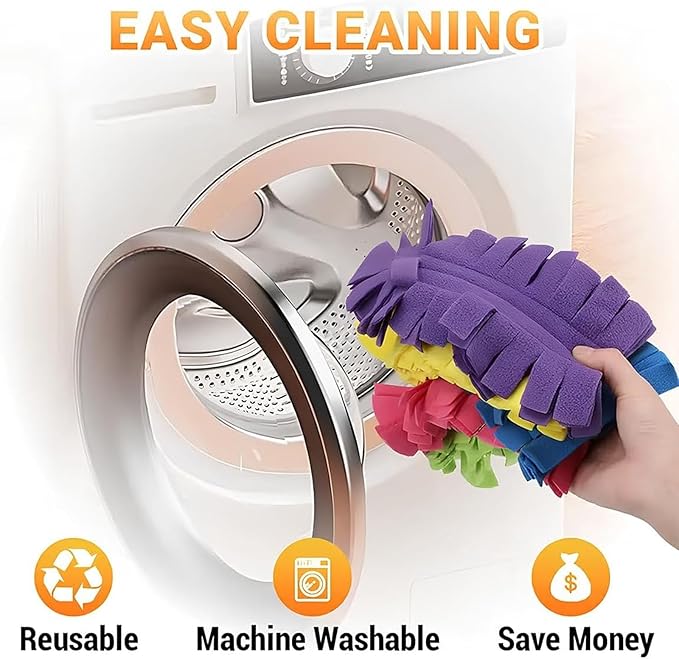 Reusable Microfiber Duster Refills, 360° Electrostatic Duster Refills — The Sustainable Choice for a Dust-Free Home, Washable Replacement Dusters, for Car Interiors, Electronics (Yellow)