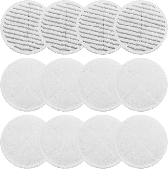 BeiLan Spin Wave Mop Pads Fit for Bissell Spin Wave 20399 23157 23159 2039A 2124A 20393 2039T 2039W 20391 20395 2307 2315A Soft Scrubby Pads for Hardwood Floor Cleaning Replacement Pads(12Pack)