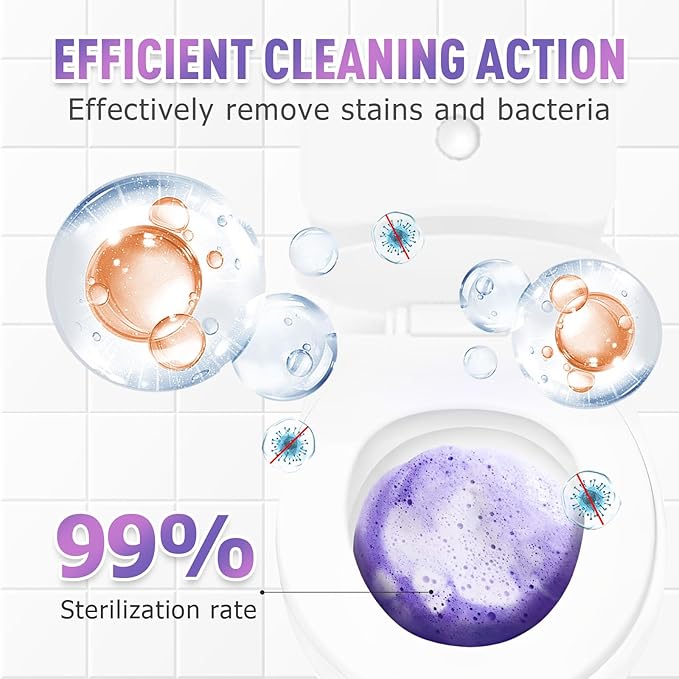 Toilet Cleaner, 2025 New Toilet Bowl Cleaner Toilets Cleane, Toilet Bowl Cleaners, Powerful Foaming Toilets Bowls Cleaner, Self Activating Miracle Powder for Toilet Bowl cleaning (2)