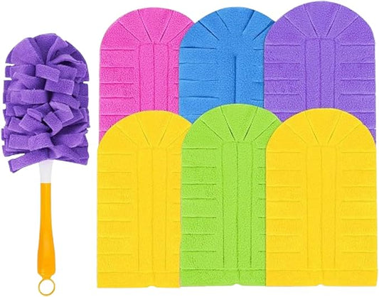 360°Electrostatic Duster Refills — The Sustainable Choice for a Dust-Free Home,Reusable Duster Refills,Duster Refills Reusable,Reusable & Washable Microfiber Dusting Heads,for Home Office Car (D)