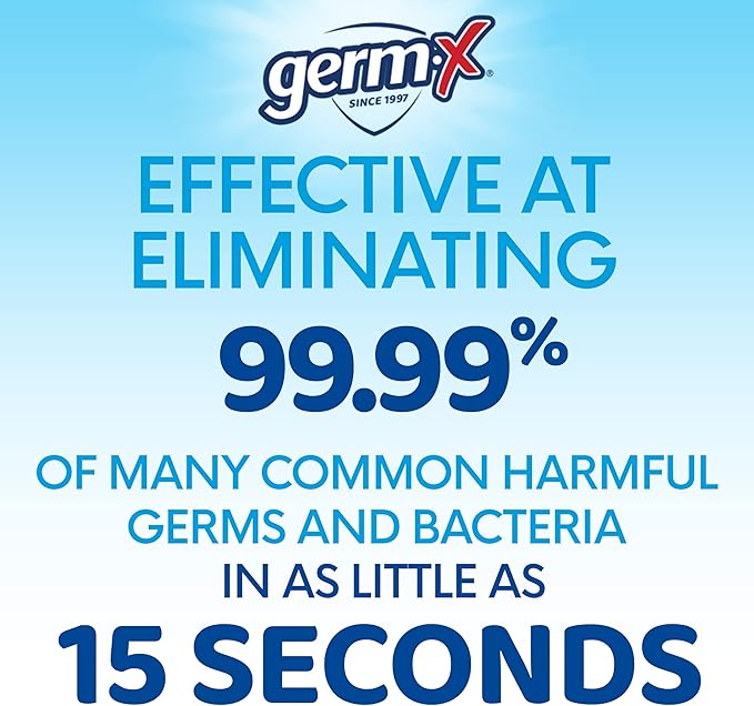 Germ-X Advanced Hand Sanitizer, 2 Fl Oz (Pack of 6), Less Drying Moisturizing Clear Gel, No Rinse Formula, Mini Travel Size for On-The-Go