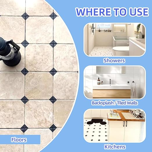 17.6 OZ Heavy Duty Pro Strength Grout Sealer Spray for Tile, Marble, Floors, Bathroom Showers and Countertops. Clear Protector Formula – Penetrating Sealant Offers Superior Waterproof Protection.
