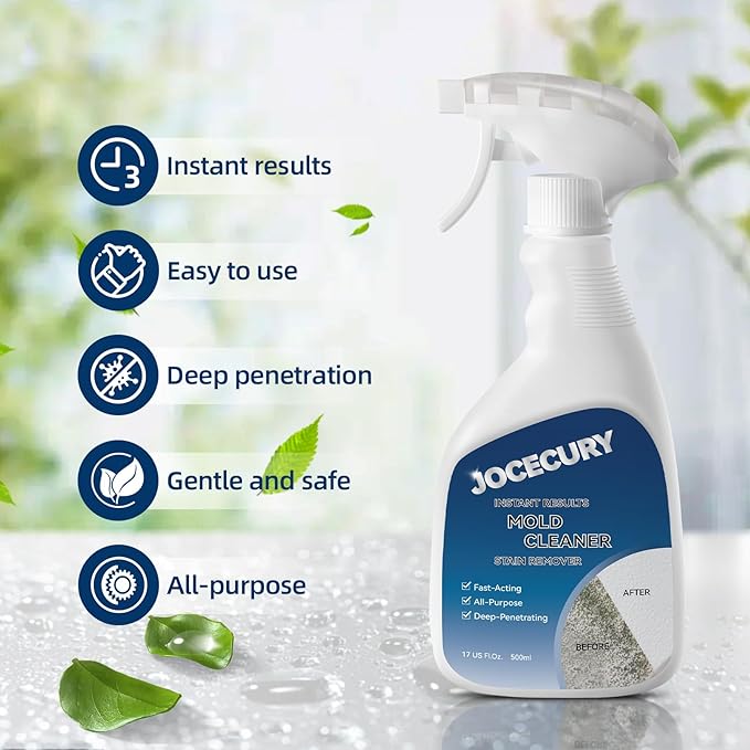500ML Foaming Stain Remover Spray, Multi-Purpose Foam Cleaner for Bathroom, Kitchen & Hard Surfaces,Deep Penetrating Grout & Glass Stains Instantly