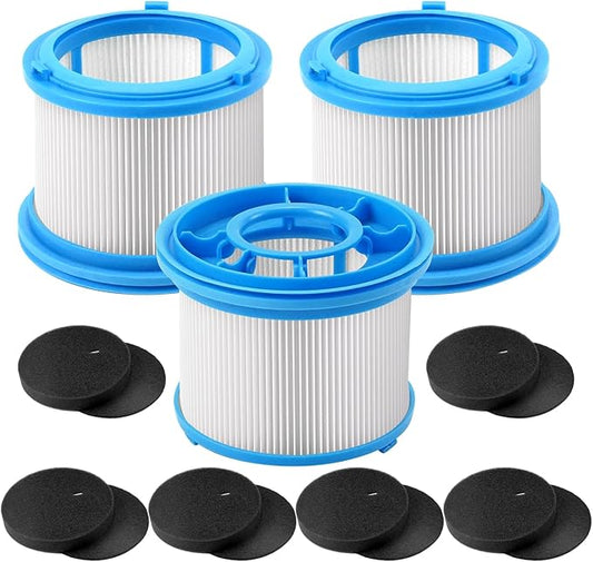 4039 Filter Replacement Fit for Bissell PowerClean FurGuard 280W and FurFinder 200W Self-Standing Cordless Vacuum，3 HEPA Filters, 6 Foam and 6 Pleated Pre-Filters