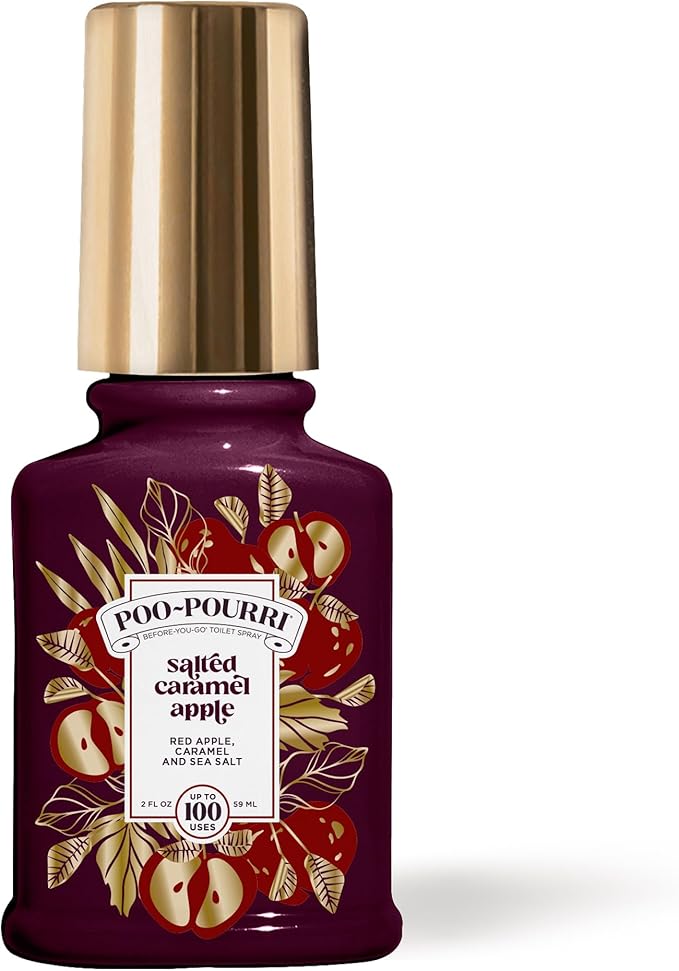 Poo-Pourri Before-You-Go Toilet Spray, Salted Caramel Apple, 2 Fl Oz – Caramel, Red Apple and Sea Salt