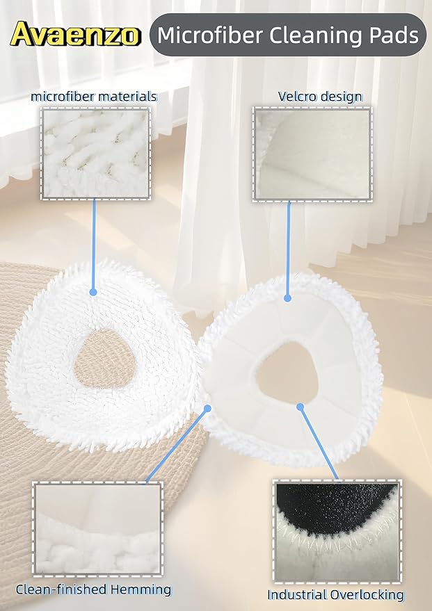 Avaenzo 8 Pack Replacement Mop Pads Compatible with Narwal Freo X Z Ultra Z10 Freo Pro J3 J4 YJCC012 YJCC015 Microfiber Resuable Mop Cloth Robot Vacuum Cleaner Accessories, White and Grey