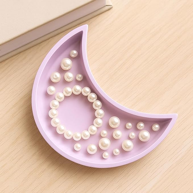 Moon Shelf Mold Large Moon Tray Mold for Resin Concrete Moons Silicone Molds Moons Resin Tray Molds Epoxy Resins Mould Home Ornament Mould for DIY Jewelry Organizer Storage Rack Display Rack Home