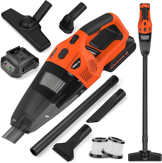THINKWORK Handheld Vacuum Cordless 20V with Battery, Strong Suction Powerful Handheld Vacuum Cordless 150W Motor, Portable Shop Vac Wet/Dry with HEPA Filtration for Floor, Carpet