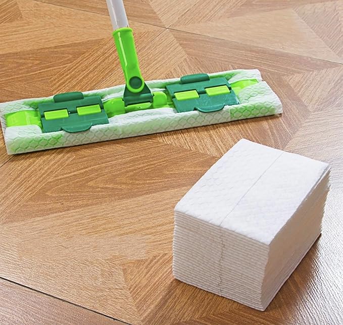 UKEENOR XL Dry Mop Refills 80 Count Disposable Dusting Cloths Dry Sweeping Refills Dry Duster Cloths Mop Pads Floor Cloth Refills Electrostatic Cloths 9.85"x16.53" Extra Large