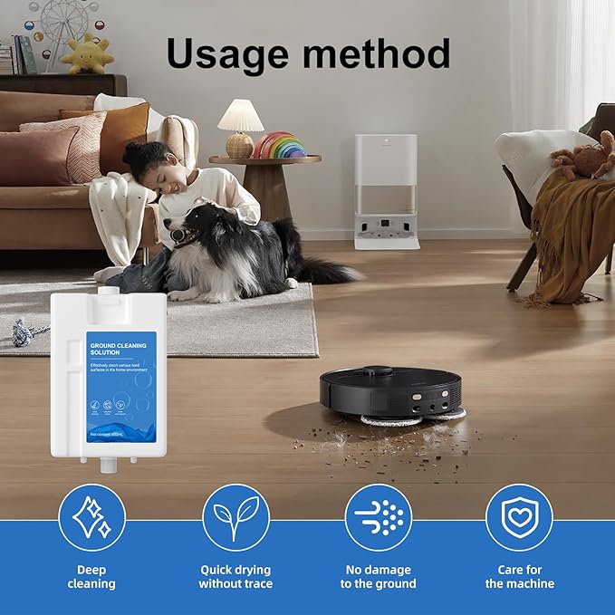 2Pcs Compatible with Dreame Cleaning Solution, Multi-Surface Floor Cleaning Solution Compatible with Dreame L20 Ultra Robot Vacuum (31.74 Fl Oz) (2 bottle)