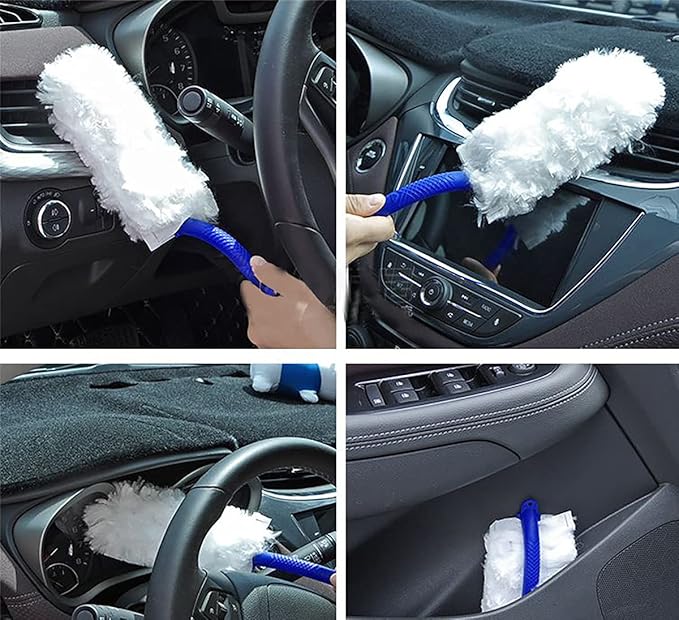 SUZZYVINE Disposable Duster Refills, 360 Degrees Dusters Refills, Total 20 Count,Blue and White