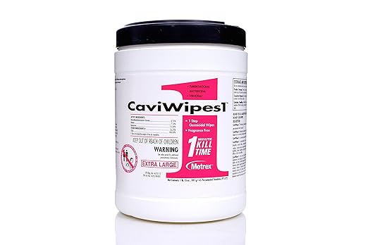 Metrex CaviWipes1 Surface Disinfectant, Premoistened Alcohol Based, 9 x 12" XL Manual Pull Wipes, 13-5150 (Pack of 1)