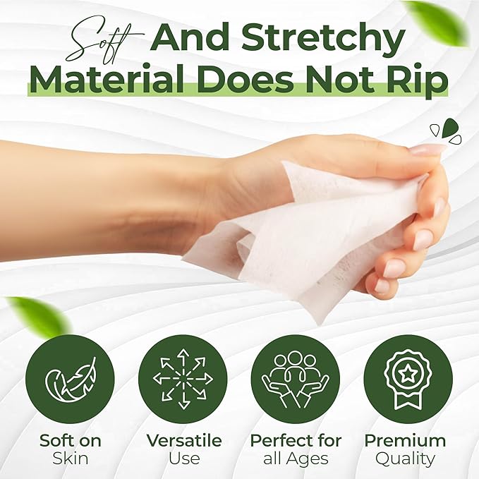 50 Premium Individually Wrapped Hand Wipes – Travel Size Hand Wipes with Aloe Vera & Glycerin, Soft Viscose Wipes, Portable Hand Cleaning Wipes for Home, Travel & Office