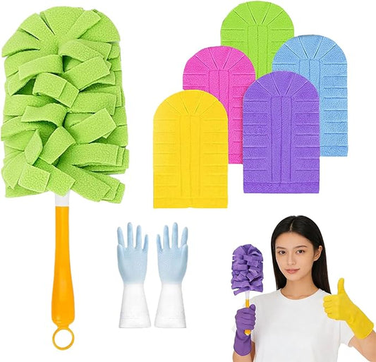 360° Electrostatic Duster Refills — The Sustainable Choice for a Dust-Free Home, Duster Refills Reusable with Duster Handles, Washable Duster Refills for Cleaning, Office, Ceiling Fan (5)