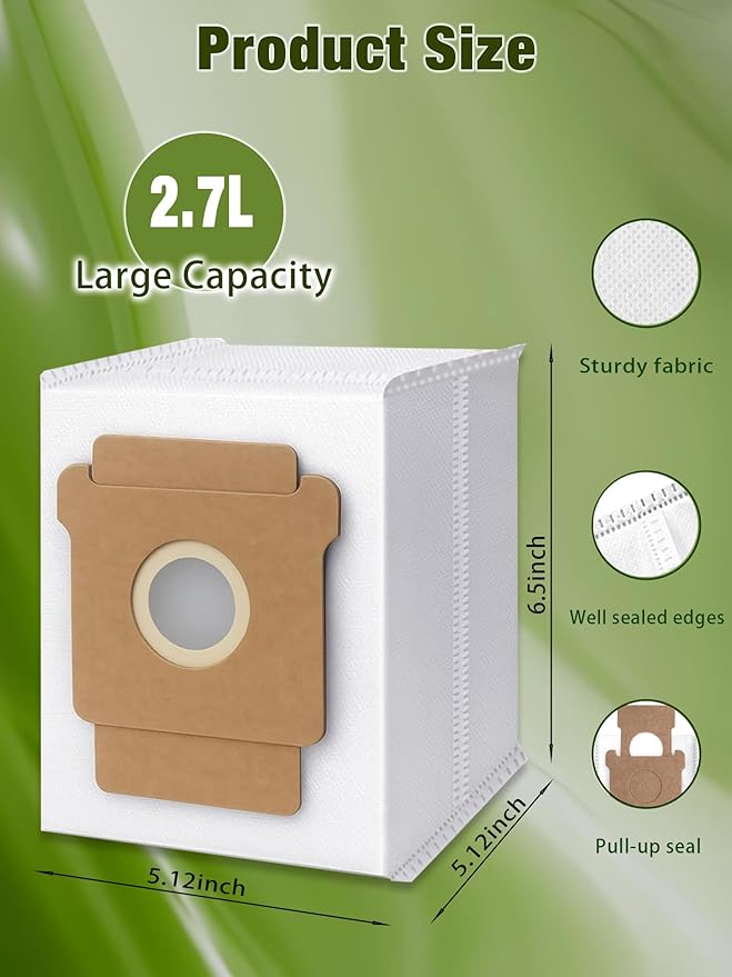 E-HAO 405 & 505 & 705 Vacuum Dust Bags Replacement Parts for iRobot Roomba 705/505/405/504/105/104/Q0520/Q0120/Q011/Y0110/Y0140/Essential Vac, 14-Pack