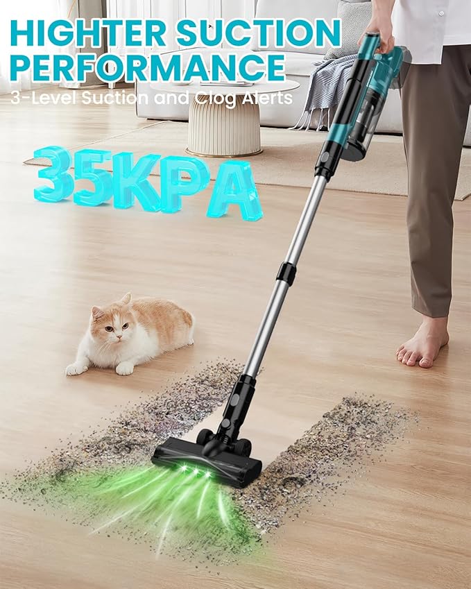 ZEXAPE Cordless Vacuum Cleaner for Makita 18V Battery, 7-in-1 Lightweight Stick Vacuum with HEPA Filter, 35KPA Suction, 350W Brushless Motor, 3 Modes for Floor, Carpet, Car(Battery Not Included)