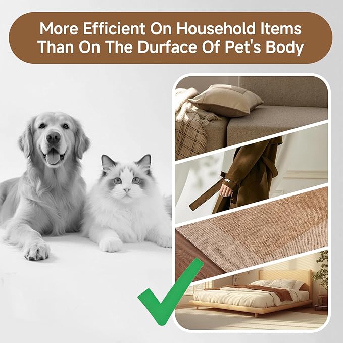 NEBALASTE 3Pcs Pet Hair Remover Gloves Brush for Dogs & Cats,Electrostatic Reusable Pet Hair Remover Tool for Laundry,Clothing,Couch,Carpet,Car Seat,Upgraded Animal Fur Removal Tool