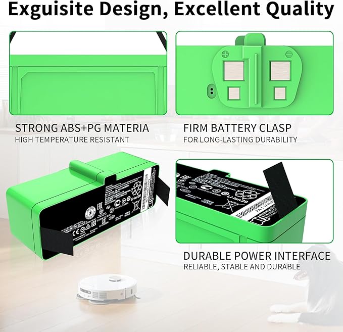 Lcenerga 3300mAh 1800Li Battery for iRobot Roomba Replacement for Roomba 1800Li Lithium Ion Battery Compatible with Roomba 980 960 895 890 860 695 680 690 675 640 614 500 Series 14.4v 47.52Wh