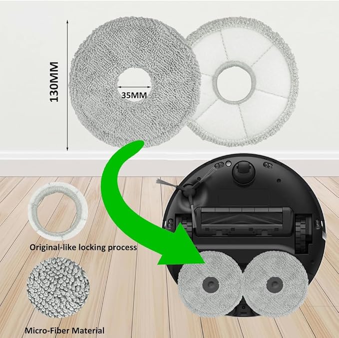 JoyBros Accessories for Dreame L10s Pro Ultra, L10 Prime L10s Pro Gen 2 L10s Plus Wiping Pads X6 ; Filters X4 ; Main Brushes X2 ;Side Brushes X4 Spare Parts