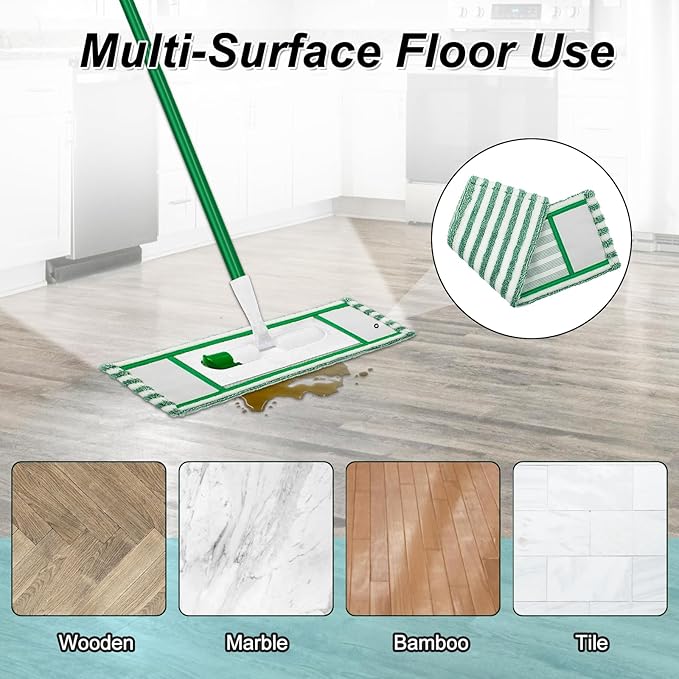 Mop Pads Refills Compatible with Libman Wet & Dry Microfiber Mop,6 Pack Microfiber Mop Refills for Multi Surface Hardwood Floors,Reusable Washable Microfiber Dust Mop Pads for Wet/Dry Floor Cleaning