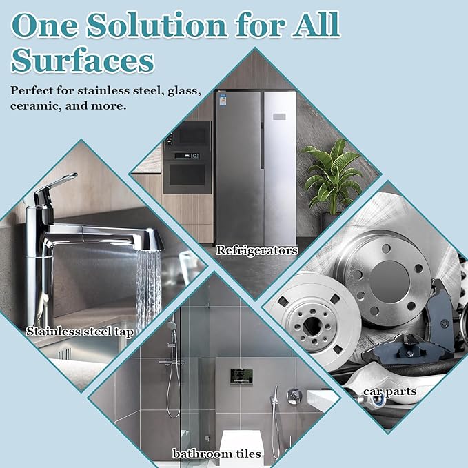 Ceramic Coating Spray for Stainless Steel and Hard Surfaces, Anti-Fingerprint, Stain Resistant, Hydrophobic Protection for Appliances, Glass, Tile, Countertops, 600ml