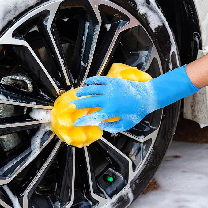 Schneider Nitrile Exam Gloves, Extended 12 Inches Cuff, X-Large, 100-ct Box, 4 mil, Gloves Disposable Latex Free, Powder Free for Medical, Food Prep, Cleaning, Cooking, Blue