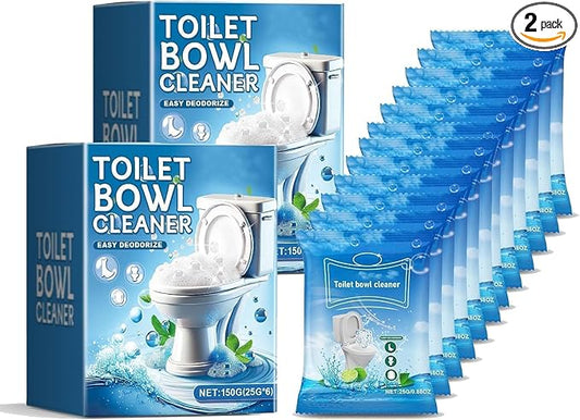 YAGUAN Splash Toilet Cleaner, New Foaming Bowl Toilet Cleaner, Bowl Powder Bathroom Sink and Drain Powder (2 Box 12 Bags)