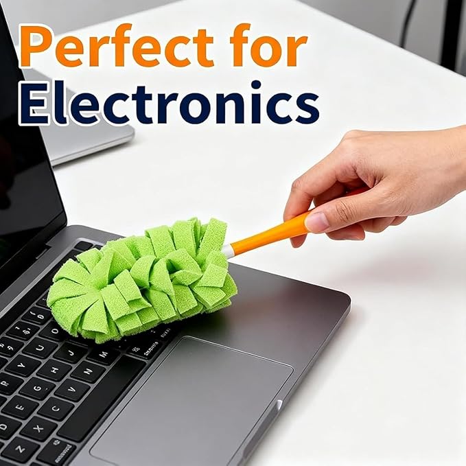 360° Electrostatic Duster Refills — The Sustainable Choice for a Dust-Free Home, Washable & Reusable, High-Density Microfiber, Fits Most Standard Duster Handles (4PCS)