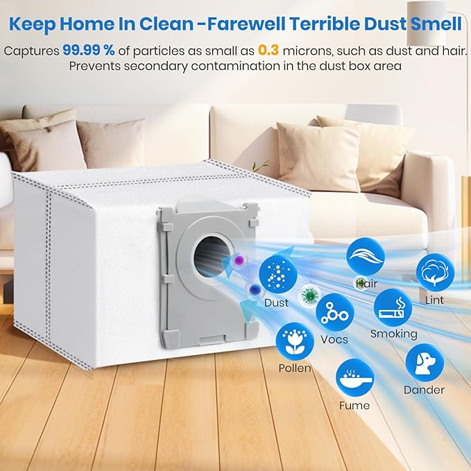 Bluevisk 16 Pack X11 Dust Bags Compatible with ECOVACS DEEBOT X11 Pro Omni/X11/X11 Pro Robot Vacuum Reusable Dust Bags 2L Large Capacity Heavy Duty Bags for Home Vacuum