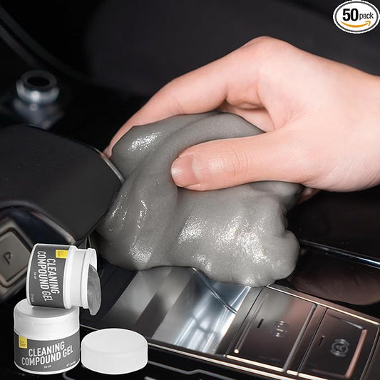 CLICK CLEAN 2Pcs Cleaning Gel for Car, 7oz Car Detailing Tools, Cleaning Putty Gel, Car Interior Cleaner Universal Dust Cleaner for Keyboard, Laptop, Air Vents (Coconut)