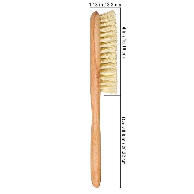 REDECKER Tampico Fiber Hairbrush with Oiled Beechwood Handle, 8 inches - Natural Bristle Hair Brush Vegan - Natural Fiber Hair Brush - Wooden Hairbrush Soft Bristles - Tampico Bristle HairBrush
