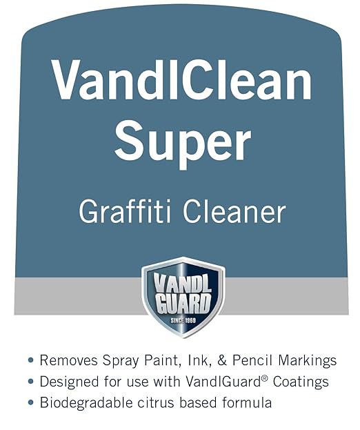 Rain Guard Water Sealers VG-7301 1 gal Ready to Use Vandlclean Super Graffiti Remover Spray is a Biodegradable Graffiti Remover Designed to Dissolve Spray Paint, Clear, Bottle