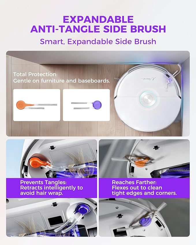 Yivy Accessory Kit for Narwal Flow Robot Vacuum Cleaner, Replacement Set Compatible with Narwal Flow: 1 Track Mop Pads,1 Main Brush, 4 Side Brushes, 2 HEPA Filters, 3 Dust Bags,1 Cleaning Brush