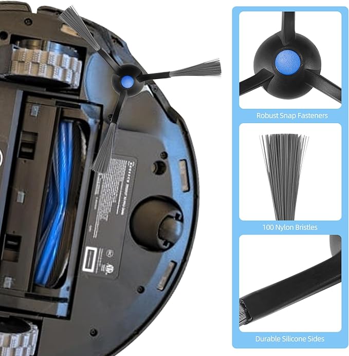 EOVWAEO 21 Pack Accessories Kit for ECOVACS DEEBOT X8 PRO OMNI / X8 OMNI Robot Vacuum, Replacement Parts 2 Anti Tangle Main Brush 2 Roller Mop 6 Dust Bags 6 Sidebrush 4 Filter 1 Cleaning Brush