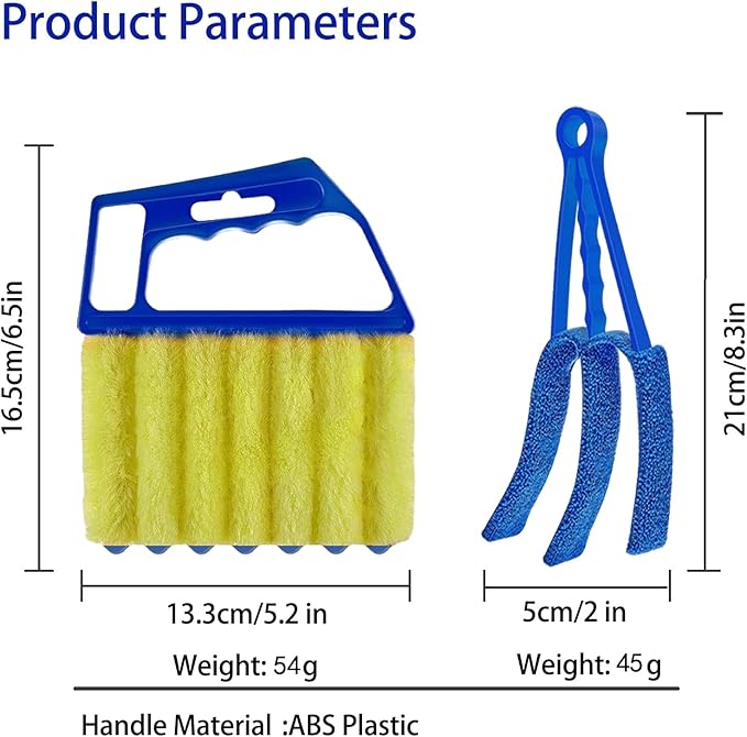 Blind Cleaner Duster Tool Microfiber Washable Cleaning Tools for Ceiling Fan Cleaner Duster and Blind Cleaner; Suitable for Louvers, Air Conditioning Vents, and Ceiling Fans(8-Pack)