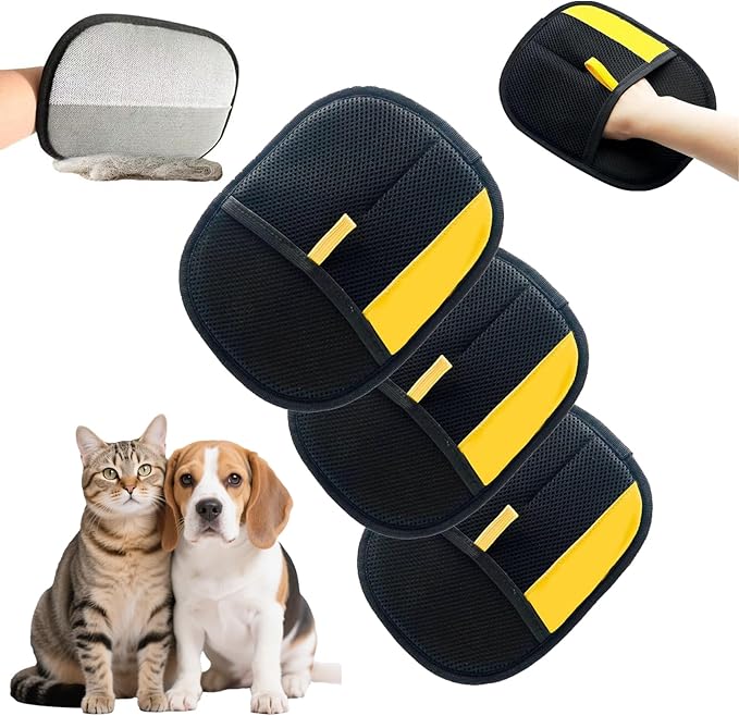 Cat Dog Pet Electrostatic Hair Removal Gloves,Upgraded in 2025,Hair Brush,Washable,Reusable,For Clothes, Sofa,Carpet,Car Seat