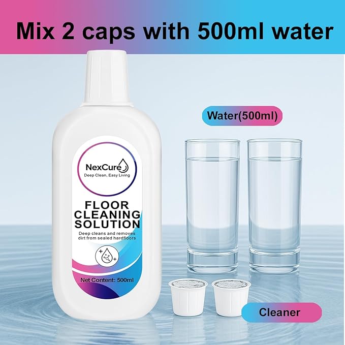 JXXAMZ33 Tineco Cleaning Solution Compatible – 4 Pack (500ml Each, 2L Total) Tineco Floor Cleaner Refill, Multi-Surface Floor Cleaning Solution for iFloor & Floor One, Residue-Free & Pet Safe