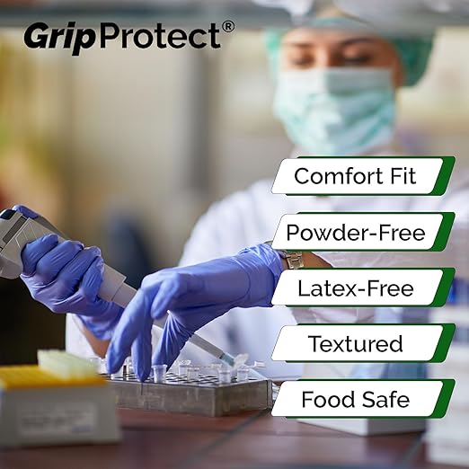 GripProtect Precise Nitrile Exam Gloves | 4 Mil | Chemo-Rated | (X-Large, 100)