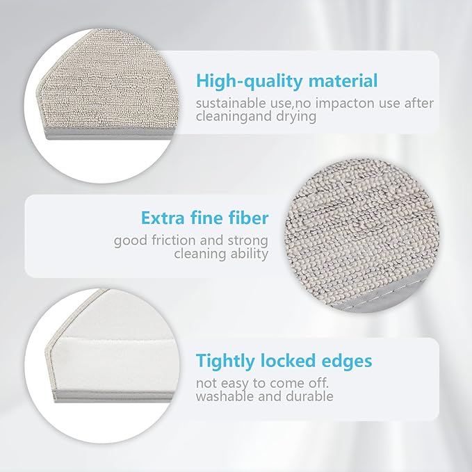 Mop Pad for Narwal Freo X Plus Robot Vacuum Cleaner, 8 Pcs Washable and Reusable Microfiber Mop Pad Accessorie, Freo X Plus Mop Pad Replacement Part