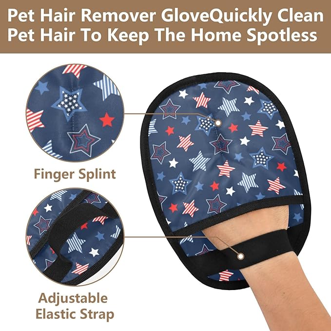 CHPGPUG Star Pet Hair Removal Glove for Cats & Dogs Reusable Pet Hair Removal Glove pet Hair Electrostatic Gloves