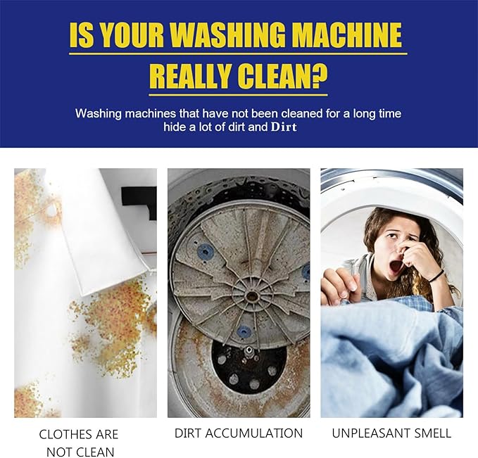 Washing Machine Cleaner Powder, 2025 Best Deep Clean for Front or Top Load Washers, Inside Drum and Laundry Tub Seal, HE Washer Cleaning Solution for Long-Removes Odor (12)