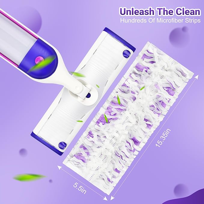 Pure Realm 54 Count Disposable Power Mop Pads Refills Compatible with swiffer PowerMop, PowerMop Wet Pads Rifill Cooperate with Swiffer Mop Refill Liquid Extra Absorbent, Traps Dust & Hair