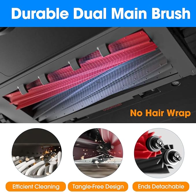 DrRobor Q5 Max+ Replacement Accessories Kit 23PCS Compatible with Roborock Q8 Max+/Q5 Pro+/Q5 Max+/Q5 DuoRoller+ Includes Dual Main Brush, HEPA Filters, Mop Pads, Side Brushes, Cleaning Tools