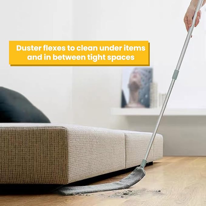 Retractable Gap Dust Cleaning Artifact |Extendable Duster Cleaning Tool for Hard-to-Reach Areas |Reusable Washable Dusting Wand for Home,Ceiling,Blinds,Under Furniture (1)
