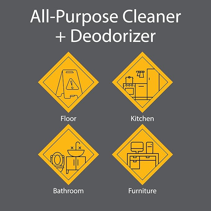 Pro-Grade All-Purpose Cleaner & Deodorizer - Deep Cleaning & Odor Eliminating Formula For Professional & Home Surfaces - 32 Ounce Concentrate - Fresh Breeze